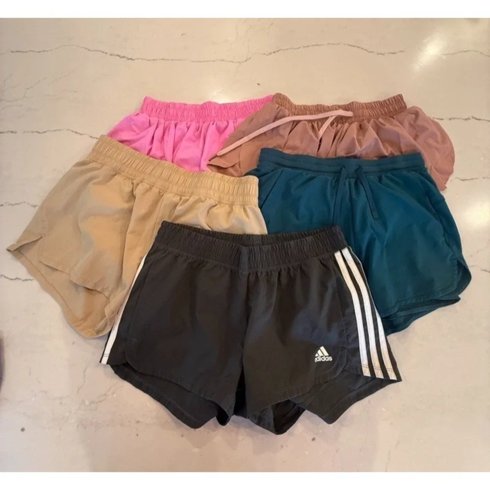 Lot of  5 Girls Shorts Gym Athletic Sports, 4x Small 1x Youth XL